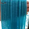6x 4mm pier color natural no se decolora cuentas de vidrio multicolor jade sintético barra de nieve pulsera DIY collar joyería con cuentas