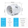 Ventilador de conducto Kunpeng 100p 150p 200p 250p 315p potente y silencioso ventilador para baño