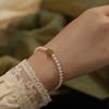 Pulseira de Pérolas Zhengyuan Shijia Pingente de Jade Hetian Feminino Design Nicho Corrente de Pulseira de Luxo Leve Acessórios de Mão da Moda 2024