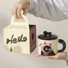 Taza de Cerámica de Gato Lindo, Regalo Práctico para Mejor Amigo, Taza para Beber en Casa, Taza de Café para Oficina