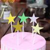 Atacado suprimentos de cozimento grande estrela de cinco pontas amor glitter série decoração do bolo inserir decoração do casamento inserir