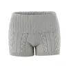 Ins estilo europeo y americano transfronterizo 2026 nueva moda elegante conjunto de suéter texturizado adelgazante para la cintura y pantalones cortos para mujer