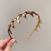 Diadema Grande con Estampado de Leopardo Ondulado y Dientes, Peine Sencillo con Dientes, Pasador Especial para Lavarse la Cara con Parte Superior Alta de Calavera, Diadema para Salir con Cabello Suelto, Diadema