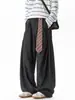 Pantalones Casuales Hanlu 3D Plisados de Corte Curvo para Hombre, Estilo Otoño, Estructurados, Aspecto Vintage Old Money, Pantalones Largos de Imitación Denim