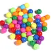 Acrílico Macarrón Dulce Color Sólido Agujero Recto Cuentas Redondas DIY Cadena de Teléfono Móvil Pulsera Accesorios con Cuentas Cuentas Redondas
