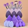 Pacote misto transfronteiriço de aplicadores de dedo, base cushion à base de água, esponjas de beleza de uso duplo úmido e seco, esponjas de pó de algodão, atacado de fábrica transfronteiriço
