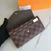 Comercio Exterior Más Vendido Bolso de Cuero para Identificación Bolsa de Almacenamiento de Seguros Billetera de Mano para Mujer Multitarjeta con Caja 60531