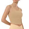 Chaleco Deportivo de Hilo para Mujer, Top de Yoga Racerback de Secado Rápido con Almohadillas en el Pecho Integradas, Camiseta sin Mangas para Fitness