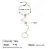 Pulsera de Acero Inoxidable Europea y Americana Taina Lujo Ligero Nicho Versátil Colgante Colgante de Flor con Borla Pulsera de Acero de Titanio No se Desvanece