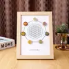 Adornos Personalizados de Marco de Fotos con Piedras de Cristal Naturales Grava de Amatista Ágata Doce Constelaciones Marco de Fotos Manualidades de Cristal