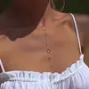 Set de Pendientes Largos y Collar con Cuentas de Hilo de Pescar Transparente en Forma de Gota de Agua para Mujer, Estilo de Lujo Ligero de Nicho para Usar en Verano
