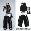 Disfraz de jazz para niña, moderno conjunto de práctica de hip-hop y jazz para niña, ropa de actuación de street dance de moda para niños