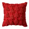 Funda de Almohada Popular Navideña Transfronteriza con Lazo Navideño y Bordado de Estrella de Cinco Puntas, Cojín para Sofá, Funda de Almohada para Decoración del Hogar
