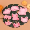 Molde para Galletas Serie Ajolote Cabeza de Dibujos Animados 3D Molde de Agacharse y Gatear Galleta con Relieve Simulación DIY