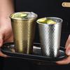 Vaso de agua de una sola capa con diseño de diamante de acero inoxidable 304 de estilo coreano, vaso para cerveza, vaso para bebidas, vaso para enjuague bucal, vaso para leche, vaso para jugo y té.