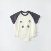 Macacão Raglan Panda para Bebê 2026 Verão Novo Macacão Cartoon para Recém-Nascidos Meninos