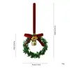 Guirlanda Sino Laço Aveludado Decorações de Natal Frutas Vermelhas Decoração de Árvore de Natal Guirlanda de Natal