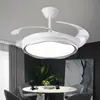 Nova luz de ventilador invisível moderna minimalista para sala de estar, sala de jantar, quarto e iluminação residencial, lustre ventilador integrado