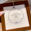 Pulsera cuadrada de circón ultra brillante estilo coreano, fresca, dulce, delicada, suave, de lujo ligero, de alta gama, joyería elegante