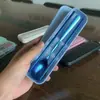 Conjunto Conveniente de Colher e Hashi de Aço Inoxidável em Caixa Transparente Caixa de Armazenamento de Talheres de PP para Estudantes Caixa Portátil para Viagem Conjunto de 2 Peças
