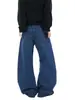 Ropa para Hombre Fengshe / Jeans Lavados Retro Americanos de Moda Desgastados Curva Profunda Corte Navaja Unisex Pantalones Rectos Holgados