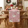 Venda Quente Transfronteiriça Caminho de Mesa de Natal Homem-Pão de Gengibre Papai Noel Atmosfera Festiva Decoração de Festa Mesa de Jantar Toalha de Mesa Caminho de Mesa