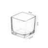 Florero Pequeño de Vidrio Cúbico Transparente Adornos Modernos Copa para Vela Flotante Decoración Floral para Mesa de Boda Venta al por Mayor