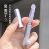 Pincel labial de cabeza redonda con tapa pincel pequeño para difuminar mini pincel de maquillaje pincel corrector lápiz labial portátil lápiz labial pincel labial portátil