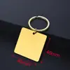 Llavero de Acero Inoxidable en Stock Transfronterizo Material en Blanco Redondo Forma de Corazón Placa Militar Tira Larga Placa de Identificación Grabada con Láser