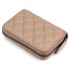 Cartera de monedas bordada de piel de oveja transfronteriza, multiusos, moda europea y americana, rombos, cierre de cremallera, paquete de monedas, primera generación de cabello