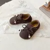 Zapatos de Cuero con Lazo para Niñas 2026 Nuevo Estilo Primavera y Otoño Zapatos Suaves de Suela para Niñas Pequeñas Zapatos de Princesa Versátiles a la Moda para Niños Pequeños