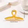 Accesorios Grace Pinza para el Cabello Transparente con Cinta Grande en Forma de Cruz Pasador Simple para la Parte Posterior de la Cabeza Pinza de Tiburón Accesorio para el Cabello para Mujeres