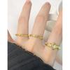 1168 Anillo de piedra lunar irregular geométrico de diseño nicho de lujo ligero estilo coreano INS plata esterlina S925 anillo para mujer