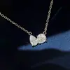 Colar Gota D'água com Pingente de Coração para Mulheres Inlaid com Zircônia em Formato de Coração Versátil Japonês Coreano Luxo Leve Ins Design de Alta Qualidade Joias