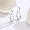 Pendientes Distintivos Exagerados de Moda Europea y Americana Forma de Gota de Agua Forma de U Acero de Titanio Pendientes de Lujo Ligero de Alta Calidad Accesorios de Moda Trendy Famosos en Internet