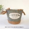 Balde de Flores Vintage Antigo Florido Vaso de Lata Estilo Americano Vaso de Ferro Forjado Vaso de Flores Floricultura Ornamento de Flores