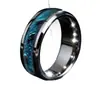 Anillos de Acero Inoxidable para Hombre Transfronterizos, Anillos de Pareja con Diseño Luminoso, Accesorios de Anillos Modernos y Únicos