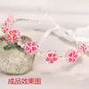 Venta de Liquidación Flor de Arcilla Blanda de 22 mm Plumeria Agujero Doble Pulsera de Cristal con Cuentas DIY Accesorio Creativo para el Cabello Collar Materiales para Joyería