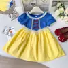 Vestido de Blancanieves para Niña Verano Ropa de Actuación Infantil Niñas Cosplay Lazo Falda de Cumpleaños
