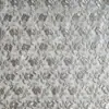 Tejido de Malla Blanco Leche con Bordado de Flor de Cuatro Hojas para Vestido de Novia, Amigable con la Piel y Cómodo