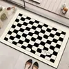 Tapete de Chão de Terra de Diatomáceas Estilo Nórdico, Tapete Absorvente de Banheiro Urso Tulipa, Tapete de Porta de Entrada, Tapete para Pés Antiderrapante, Tapete