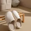 Pantuflas de Algodón Impermeables con Puntera de PU para Mujer, Hogar, con Terciopelo Plus, Engrosadas, Antideslizantes, Resistentes al Desgaste, de Interior, para Pareja, Algodón Cálido, Hombre