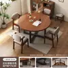 Mesa Redonda para Uso Doméstico, Conjunto de Mesa e Cadeiras de Jantar para Apartamento Pequeno, Mesa de Jantar Minimalista Moderna para Restaurantes, Mesa Redonda Grande para Uso Doméstico, Mesa e Cadeiras de Jantar para 10 Pessoas