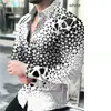 Comercio Exterior Europeo y Americano Camisa Estampada 3D para Hombre Primavera y Otoño Nuevo Estilo Casual de Moda Camisa de Manga Larga para Hombre Talla Grande Camisa Venta al por Mayor