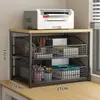 Suporte de Armazenamento para Impressora de Mesa, Copiadora Pequena Doméstica, Organizador Multifuncional de Arquivos
