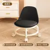 Taburete Pequeño con Ruedas, Taburete Bajo con Ruedas Giratorias, Taburete para Aprender a Caminar, Sillón Perezoso Doméstico con Ruedas, Silla Pequeña para Trabajos de Costura, Taburete de Moda