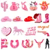 Set de decoración para zuecos serie denim rosa, accesorios DIY para zuecos, hebillas de resina de PVC para zapatos
