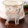 Llavero de Perro Zodiacal con Pedrería Lindo Estilo Coreano Colgante de Accesorio para Bolso de Mujer Dulce y Fresco