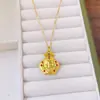 Loja de Ouro Mesma Cor de Esmalte Dourado Antigo Tara Pingente de Bebê Alta Retenção de Cor Corda Trançada à Mão Corrente de Suéter Corrente de Clavícula