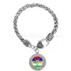 Aliexpress Más Vendido Colgante de Aleación Delta Sigma Theta Sigma Equipo Pulsera Retorcida Bsk